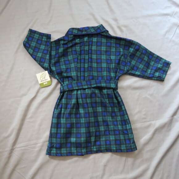 Greendog Boys Warm & Comfy Flannel Plaid Robe  Size 4-5  NWT - Picture 6 of 7